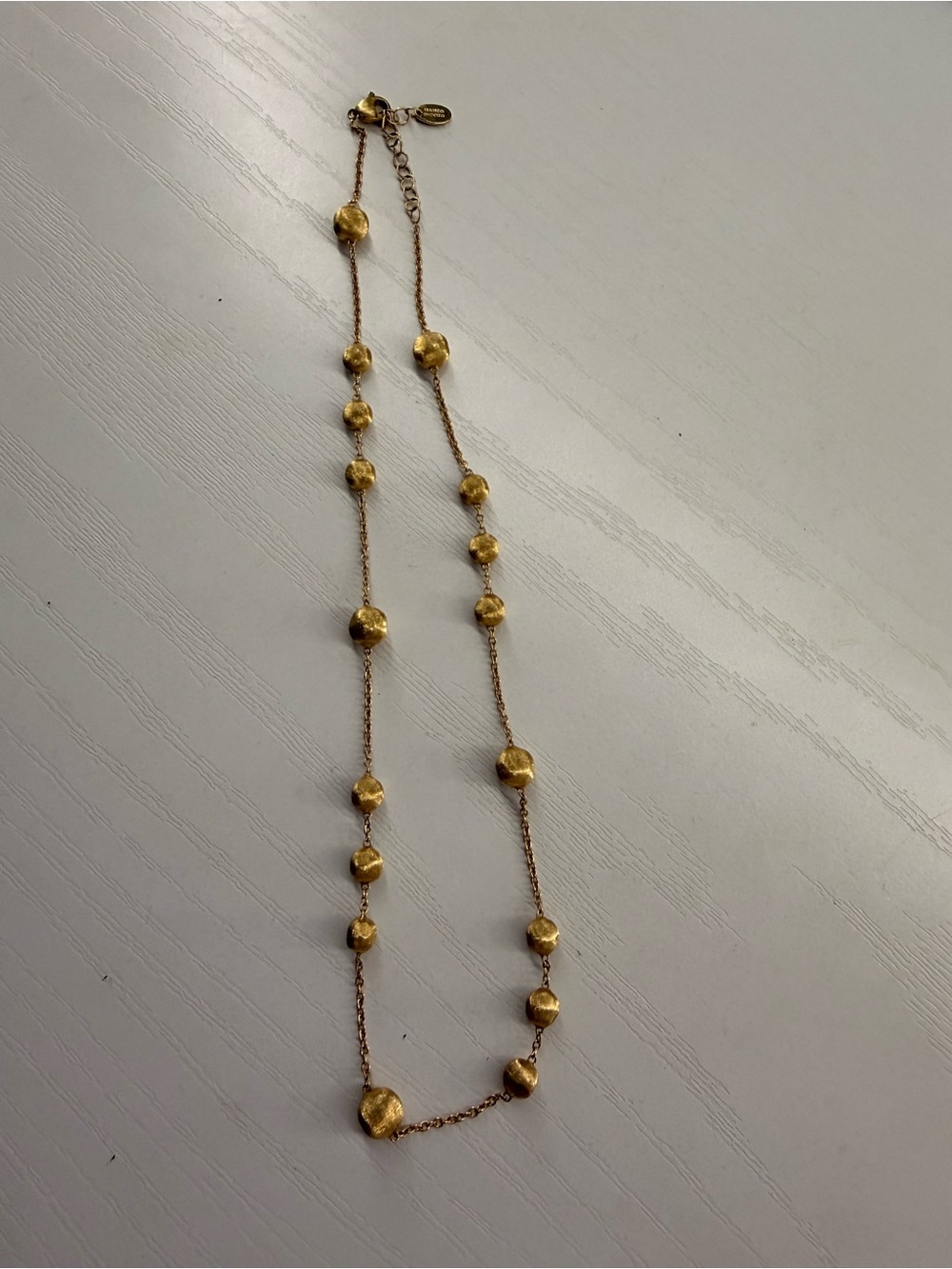 Marco Bicego 18K Yellow Gold Africa Textured Bead Collar Necklace, 16.5-18” - Picture 2 of 5